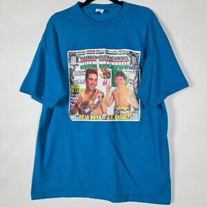 Vintage De La Hoya Vs Chavez Viva Mexico Boxing Mens 2XL Short Sleeve T Shirt